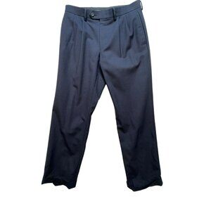 Lauren Ralph Lauren Mens Total Comfort Dress Pants Size 32Wx30L Navy Pleated